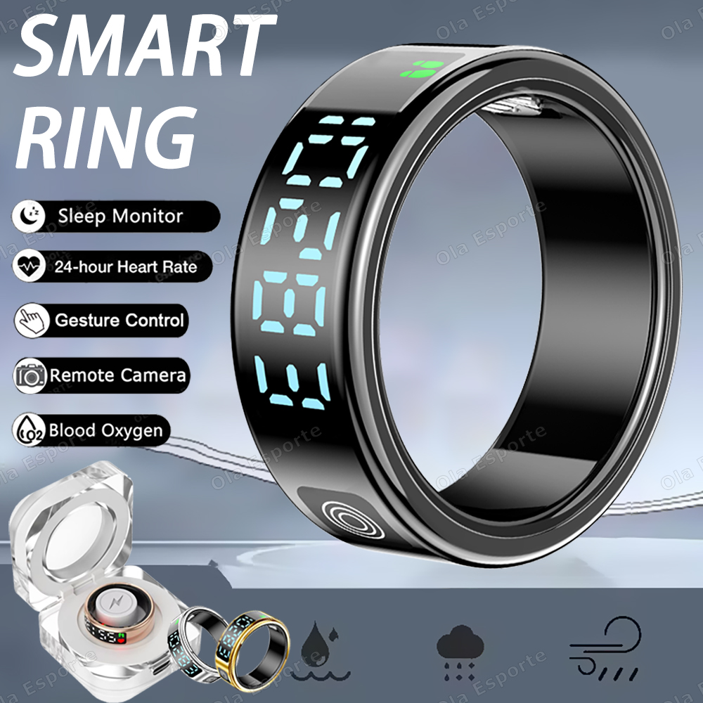 Health Monitors - Şarj Kutulu SR08 Akıllı Yüzük, Erkekler